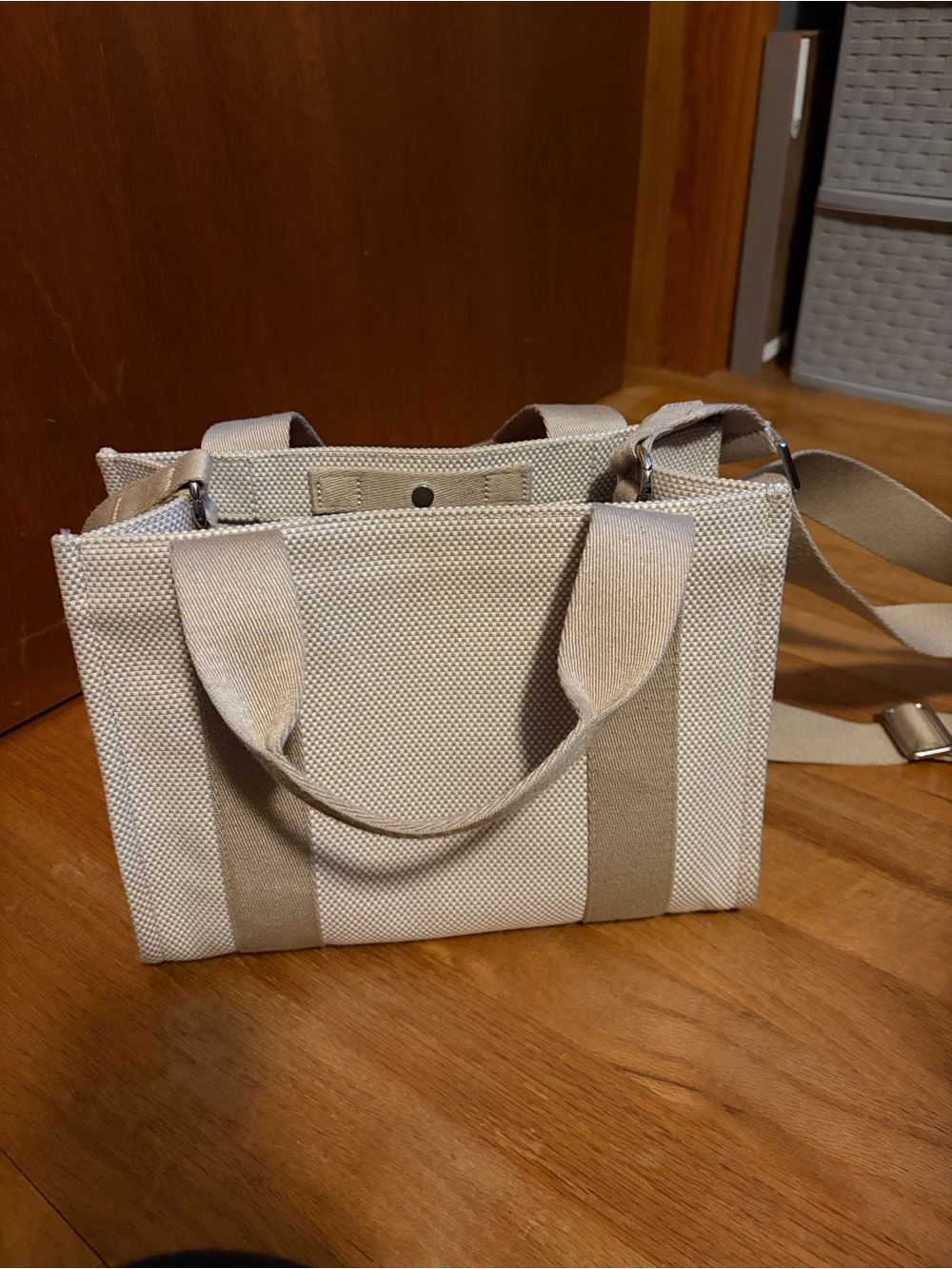 Everyday Canvas Tote Bag in Light Beige